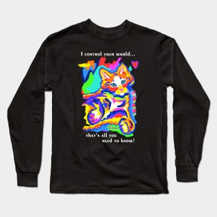 PicatsoCats Lazy-Kitty Dark Long Sleeve T-Shirt